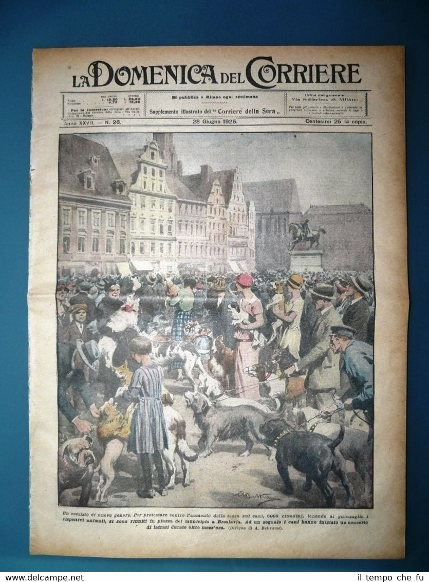 La Domenica del Corriere originale 28 Giugno 1925 Breslavia Detroit …