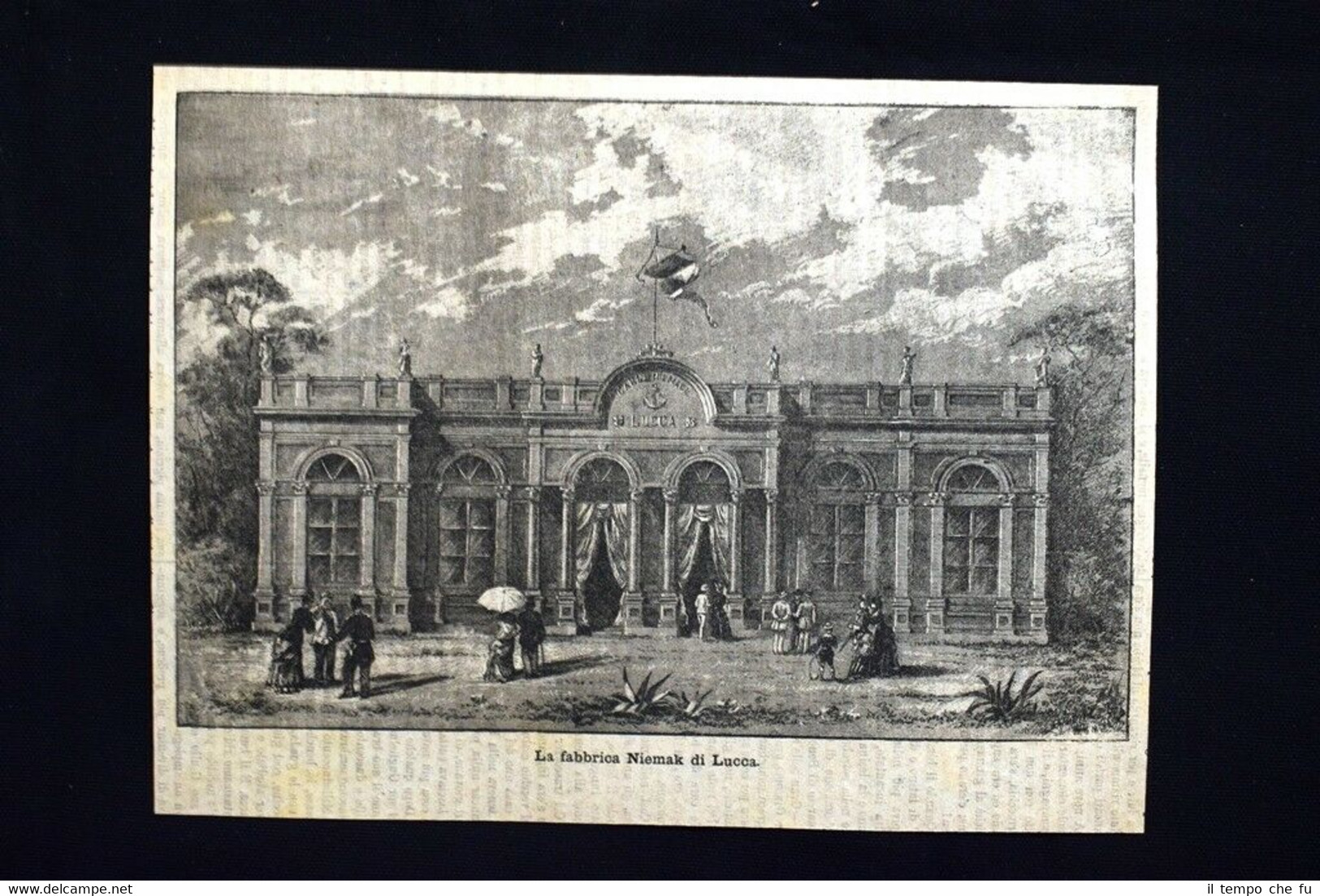 La fabbrica Niemak di Lucca Incisione del 1885