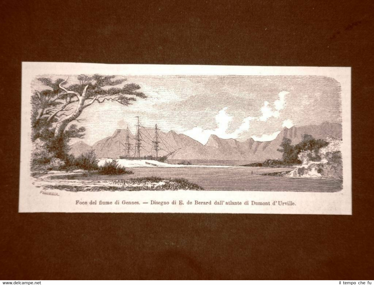 La foce del fiume di Gennes nel 1863 Maine e …