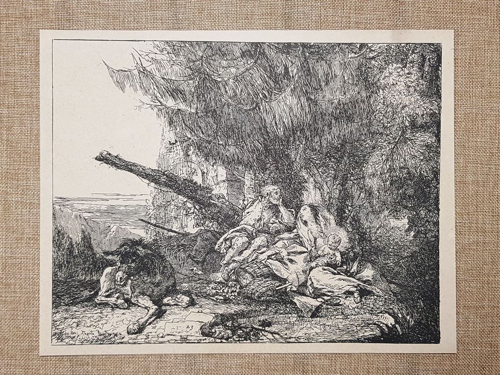 La fuga in Egitto (10) Giambattista o Batista Tiepolo Incisione …