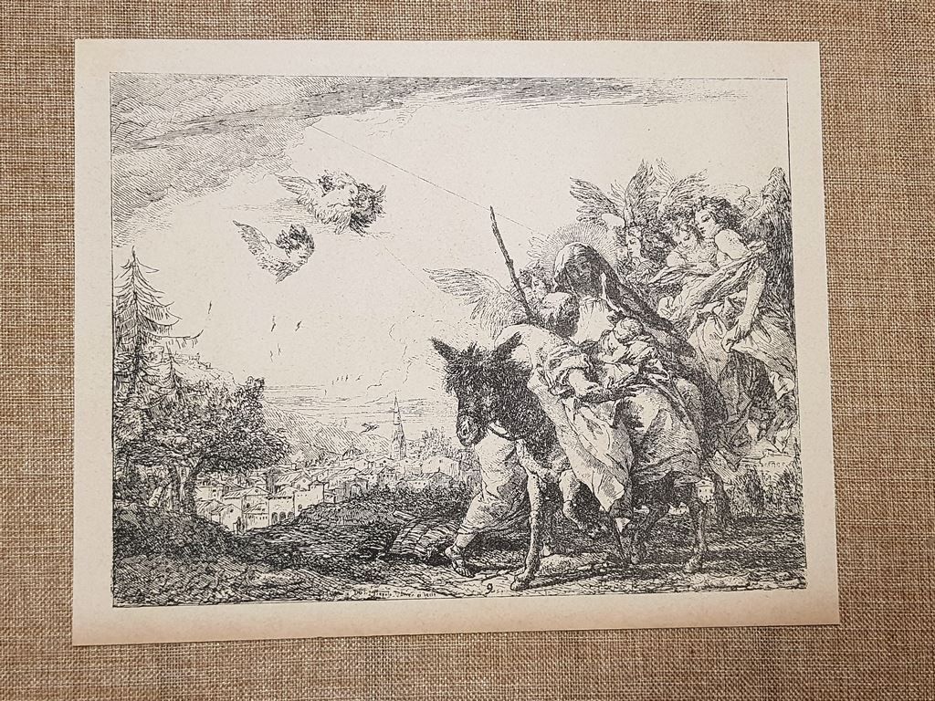 La fuga in Egitto (3) Giambattista o Batista Tiepolo Incisione …