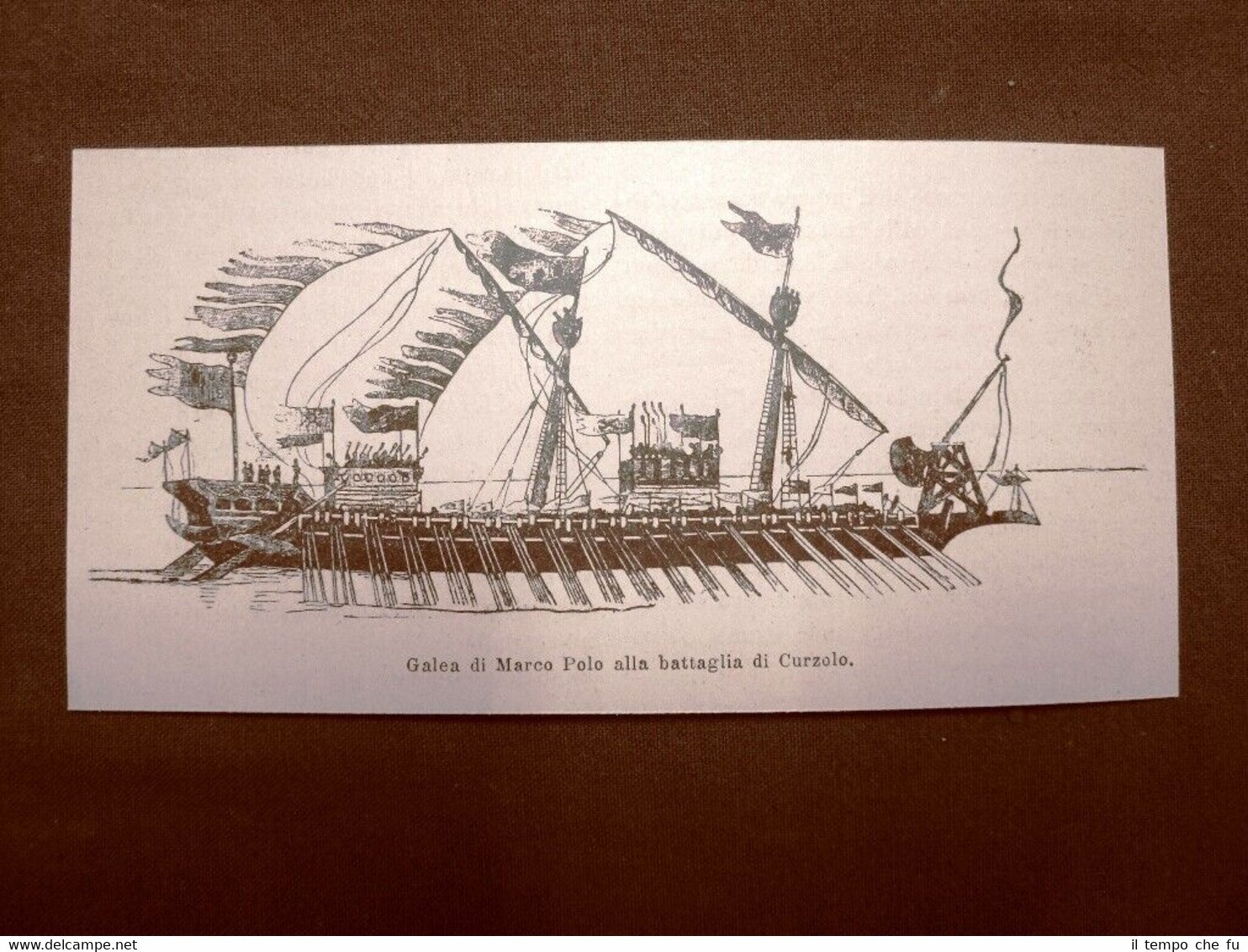 La galea di Marco Polo alla battaglia di Curzolo Stampa …