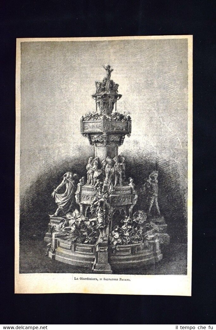 La Giardiniera, di Salvatore Pagano Incisione del 1885