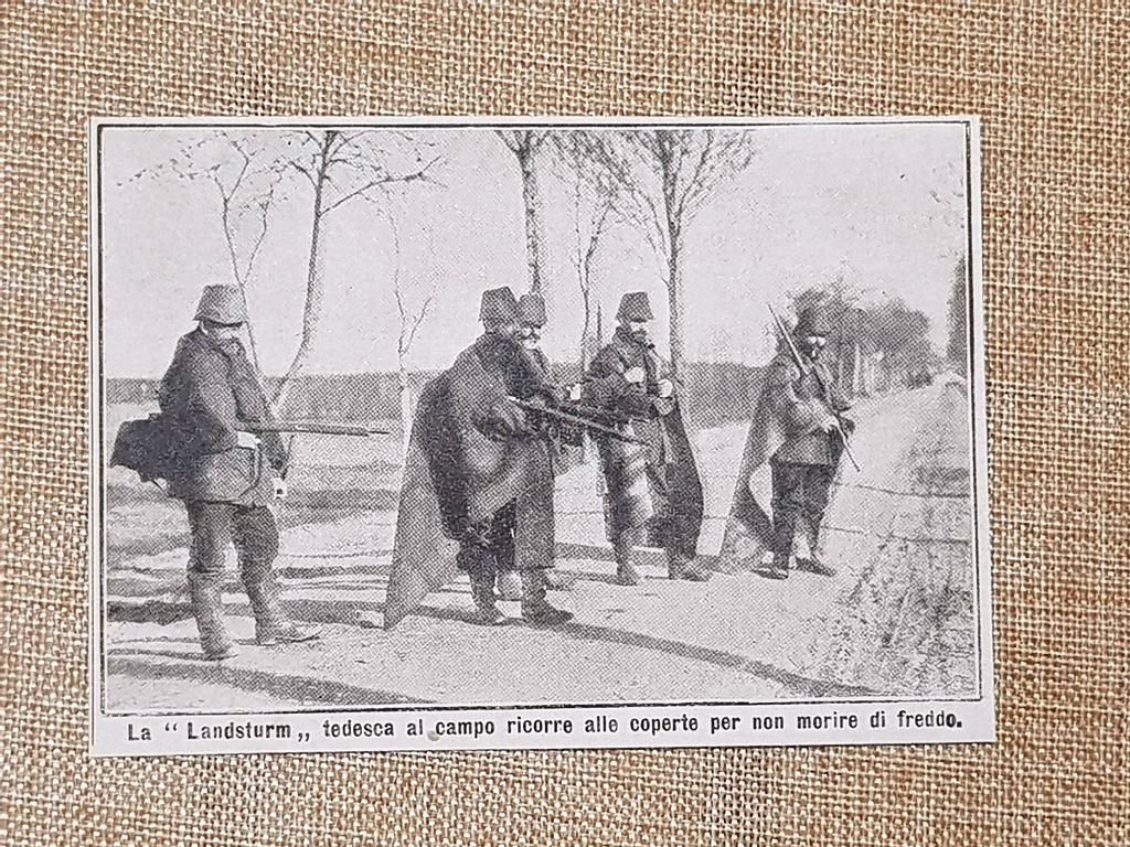 La Landstrurm tedesca nel 1914 Coperte per il freddo Prima …