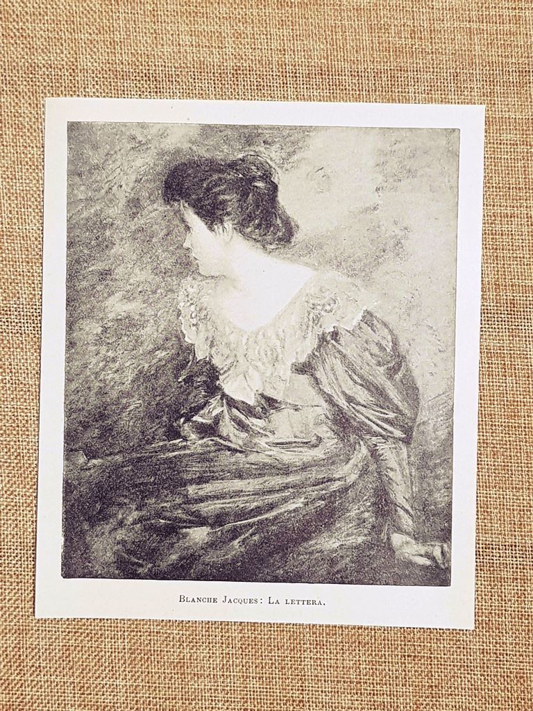 La lettera Quadro di Blanche Jacques Stampa del 1899