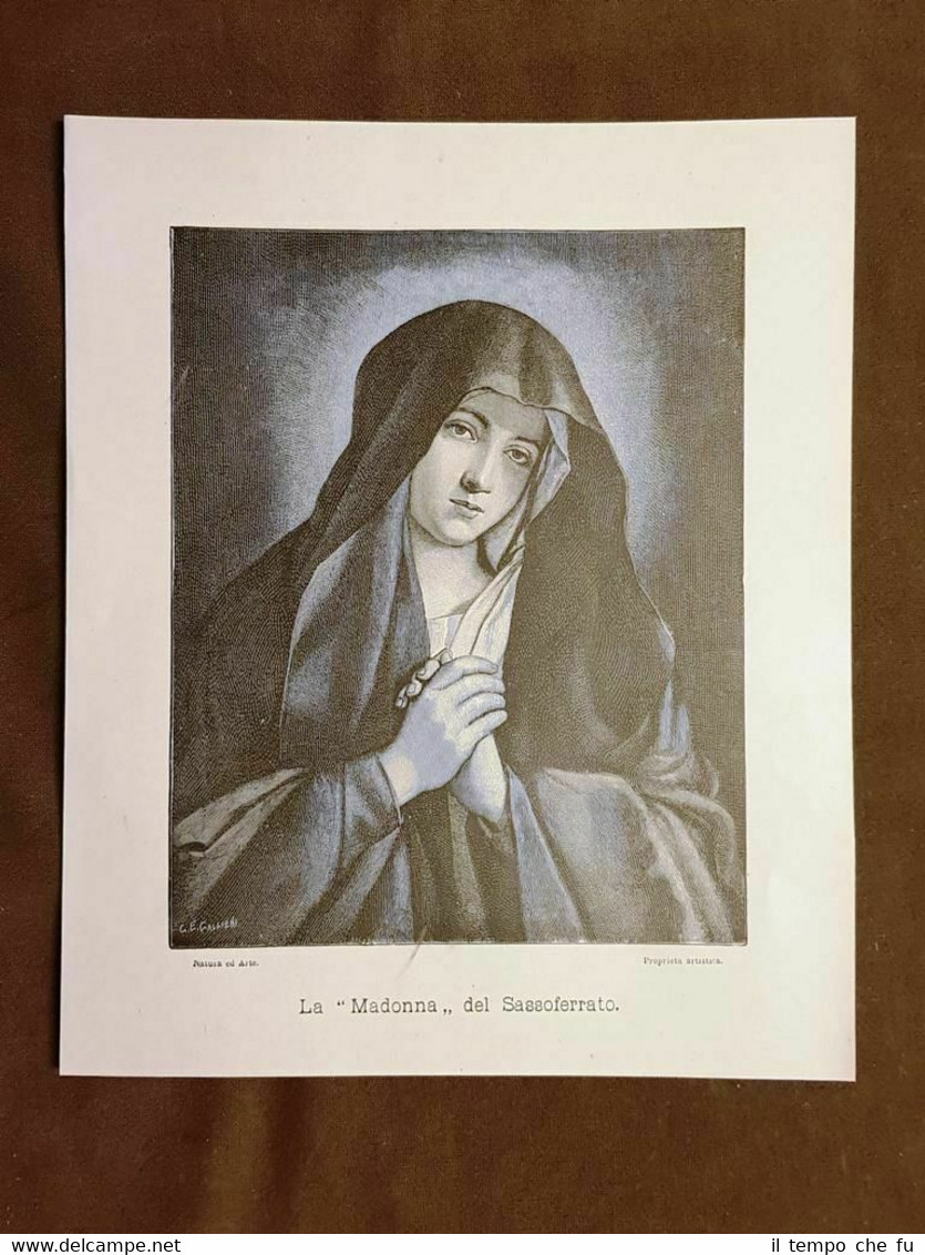 La Madonna del Sassoferrato Stampa del 1896