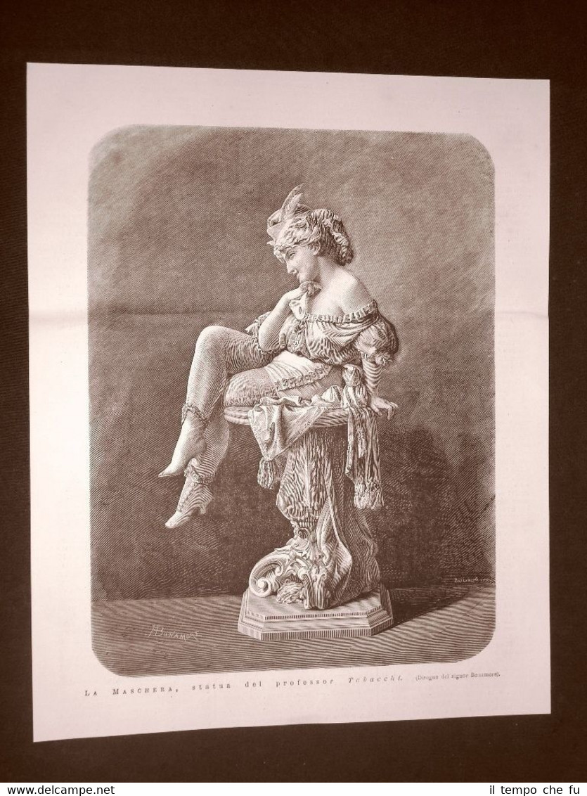 La maschera Statua del Professore Tabacchi del 1877