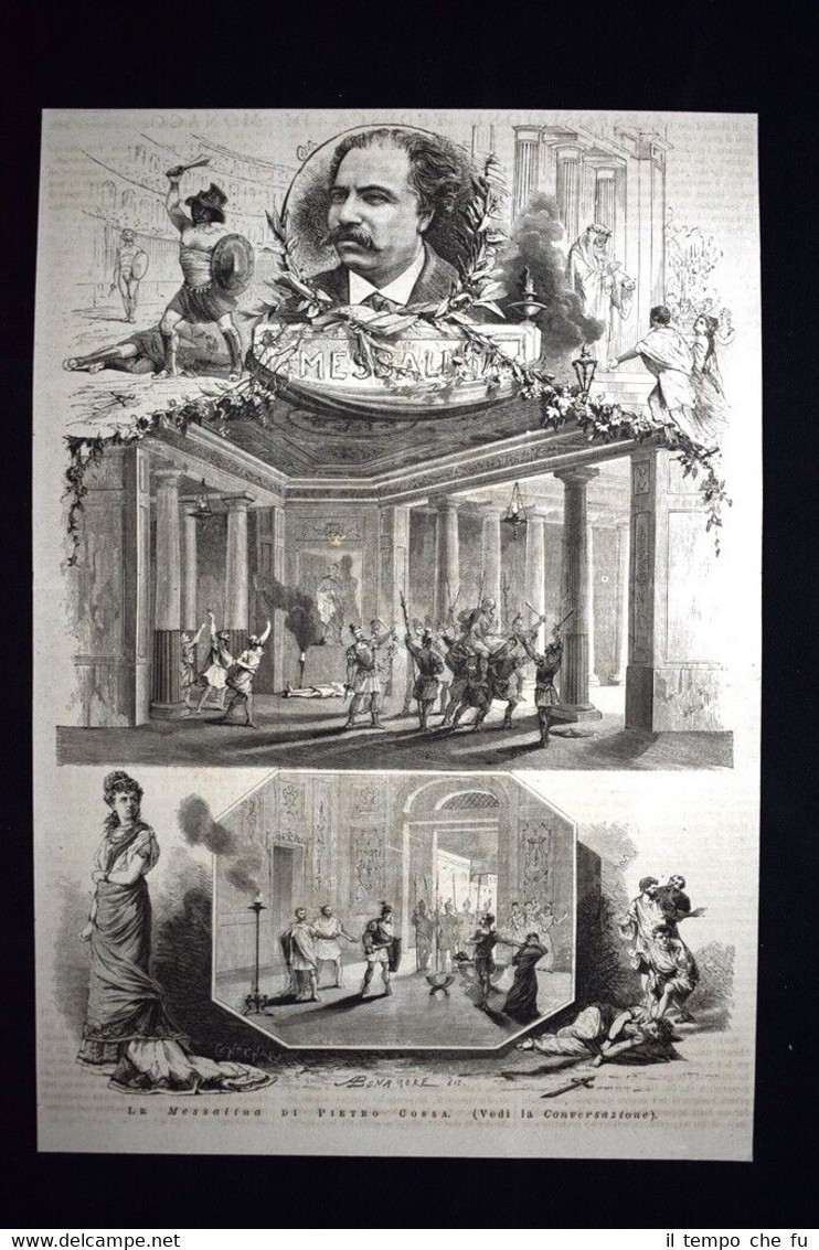 La Messalina di Pietro Cossa Incisione del 1876