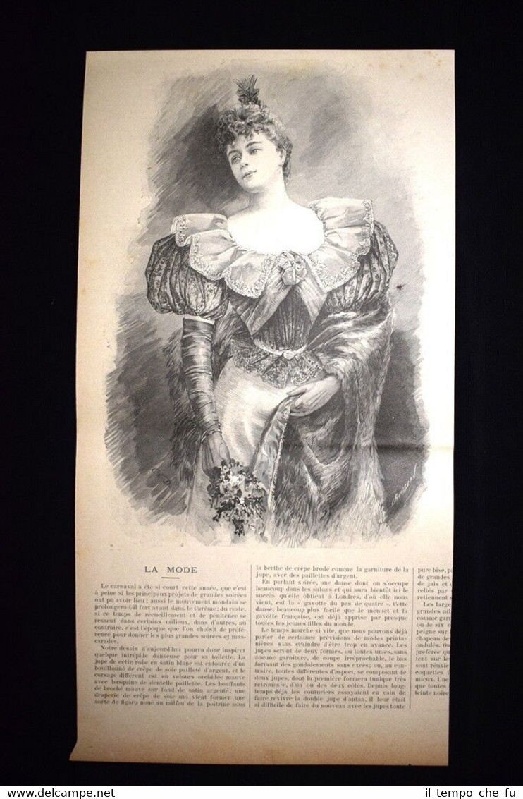 La moda del 1894 in Francia #2 Incisione del 1894
