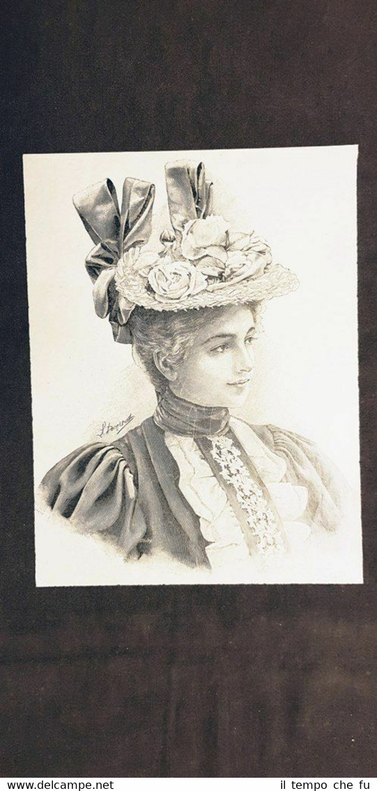 La moda ed il costume in Italia nel 1895 Cappello …