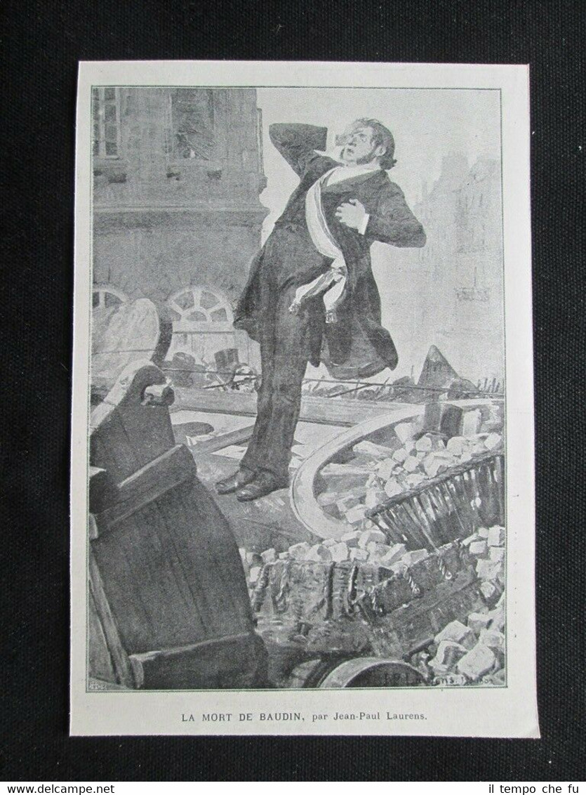 La morte di Baudin, di Jean Paul Laurens Stampa del …