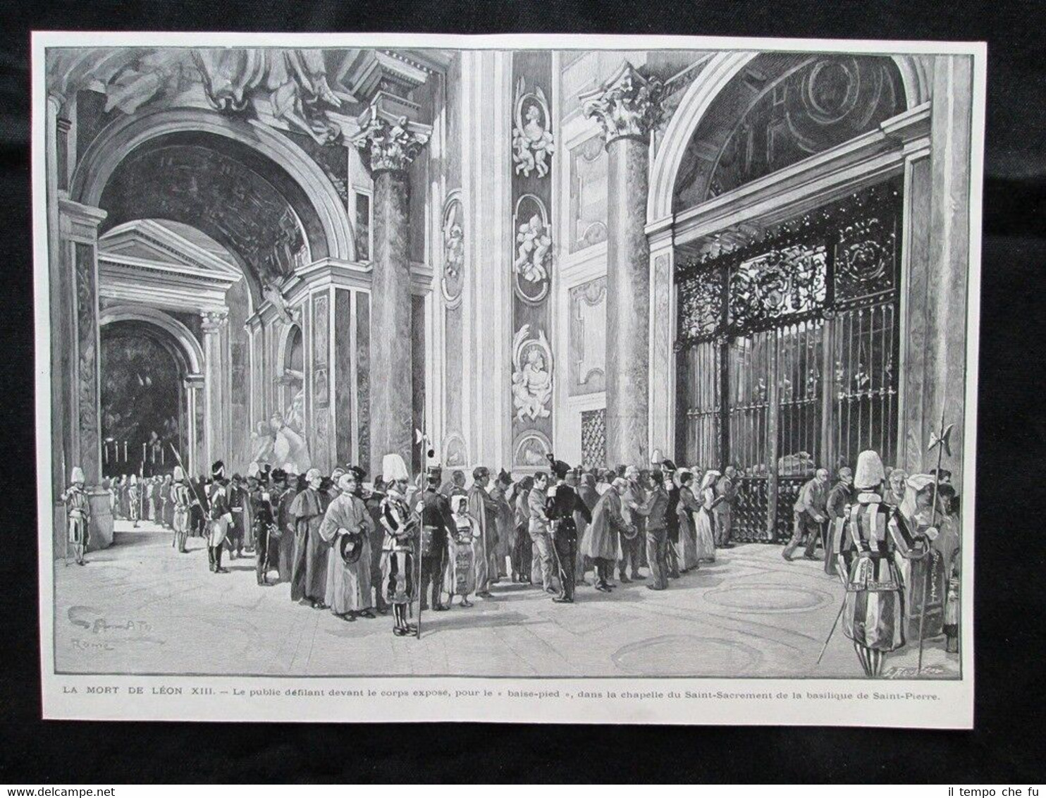 La morte di Leone XIII, San Pietro+Cardinale camerlengo Oreglia Stampa …