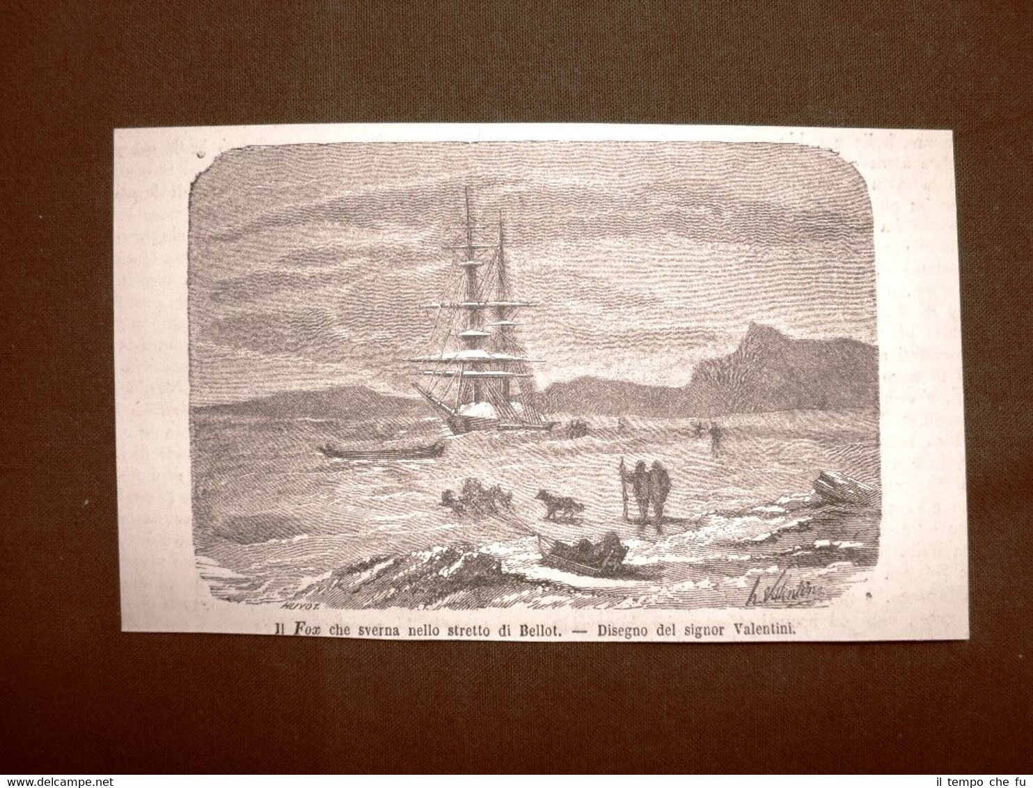 La nave Fox nello Stretto di Bellot nel 1863 Oceano …