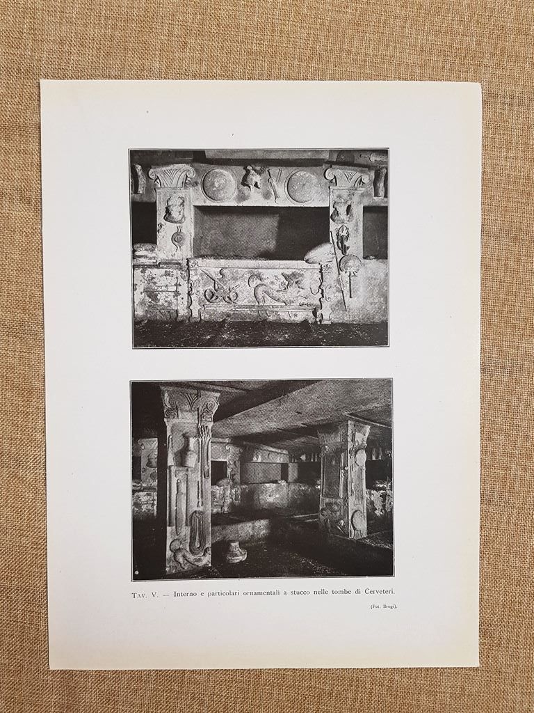 La Necropoli Etrusca di Cerveteri nel 1917 Interno e particolari …