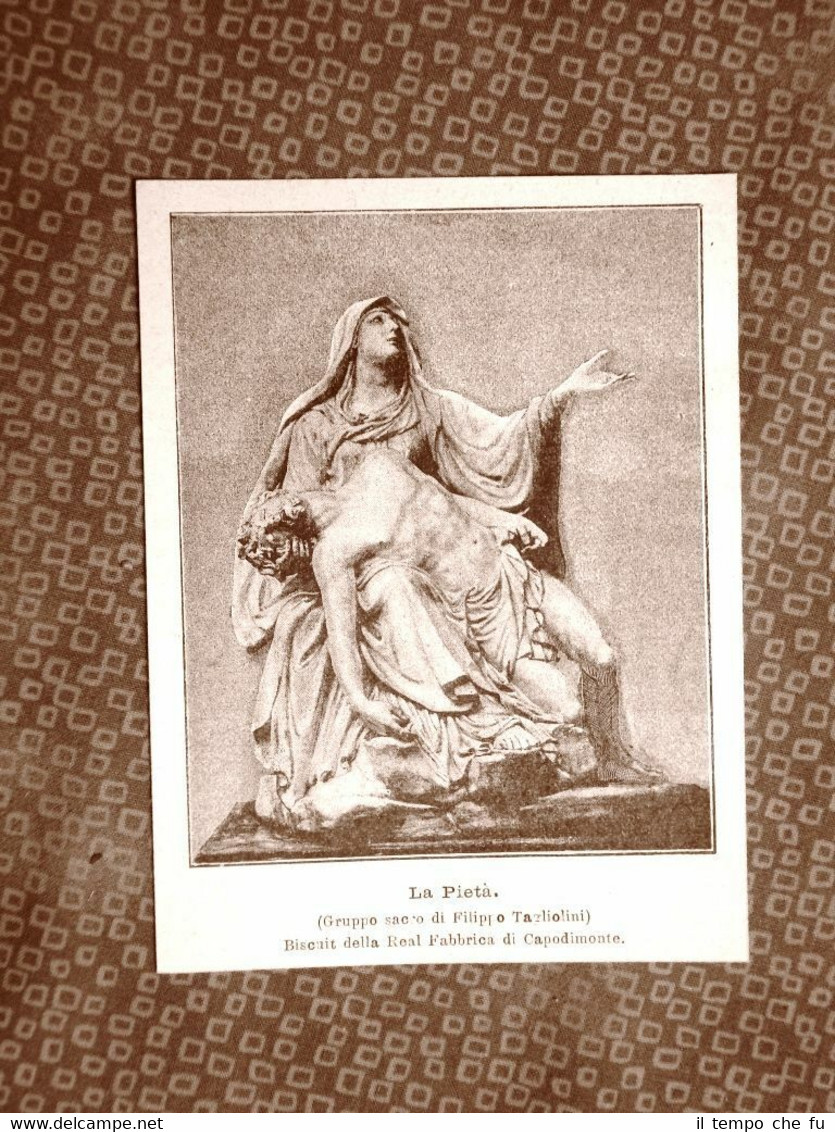 La Pietà Scultura di Filippo Tagliolini Stampa del 1894