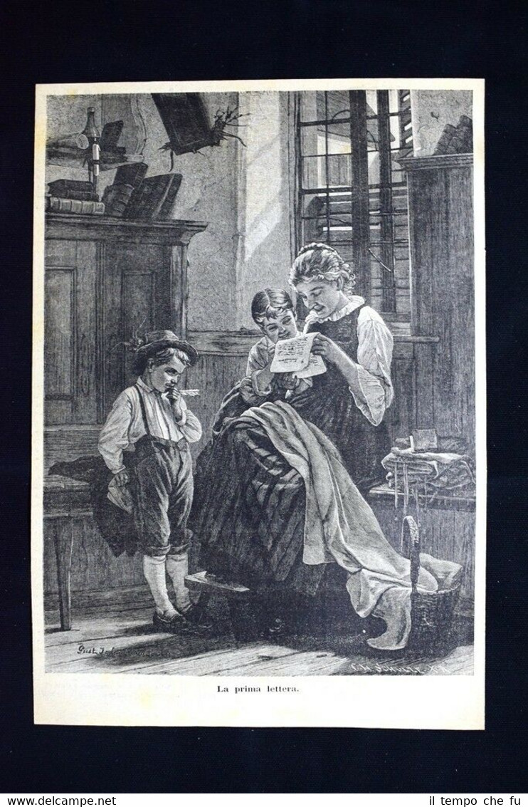 La prima lettera Incisione del 1886