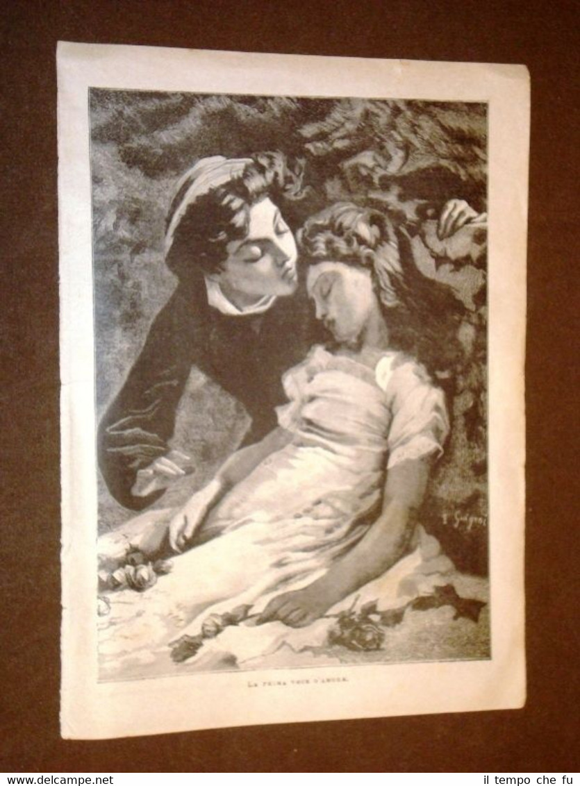 La Prima voce d'amore Quadro di E. Guigoni