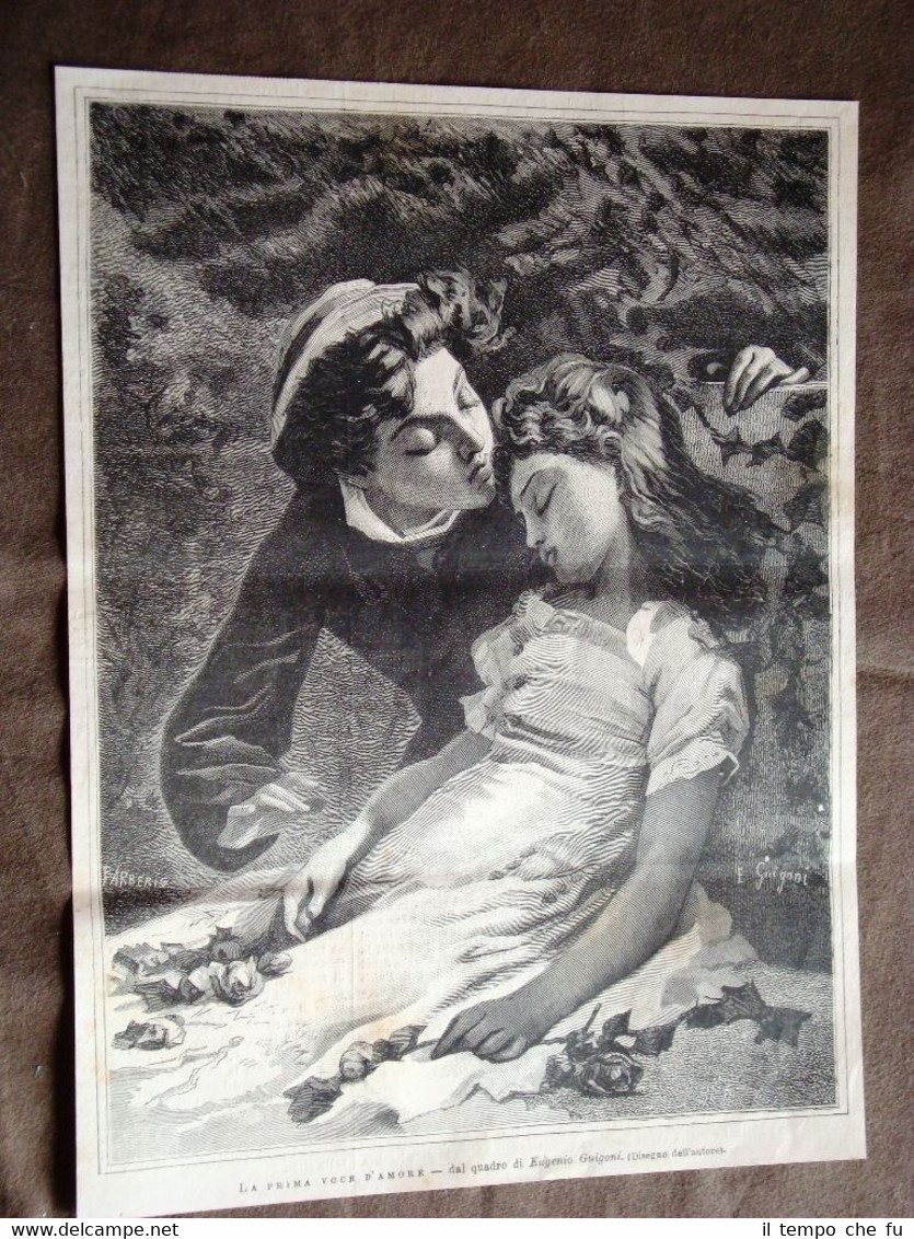 La prima voce d'amore Quadro di Eugenio Guigoni del 1880