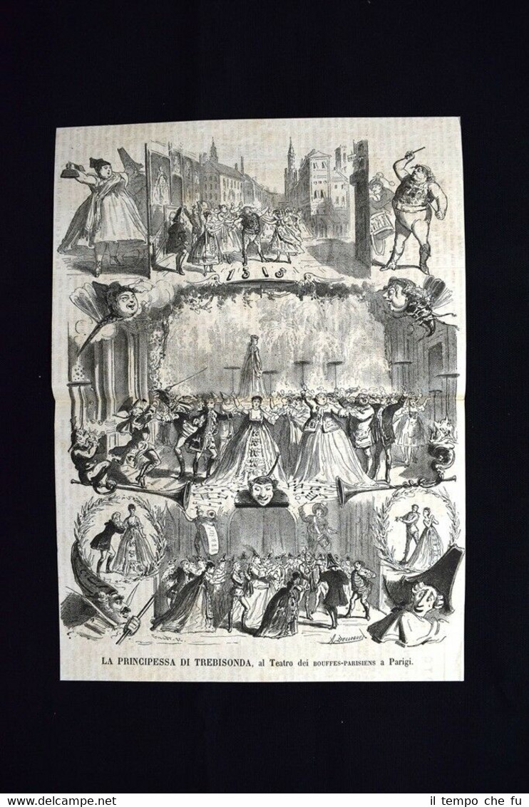 La Principessa di Trebisonda,Teatro Bouffes-Parisiens,Parigi Incisione del 1870