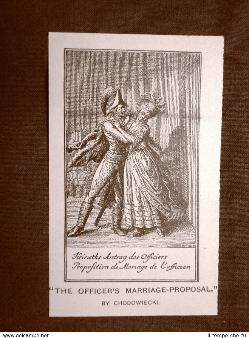 La proposta di matrimonio dell'ufficiale Quadro di Chodowiecki Stampa del …