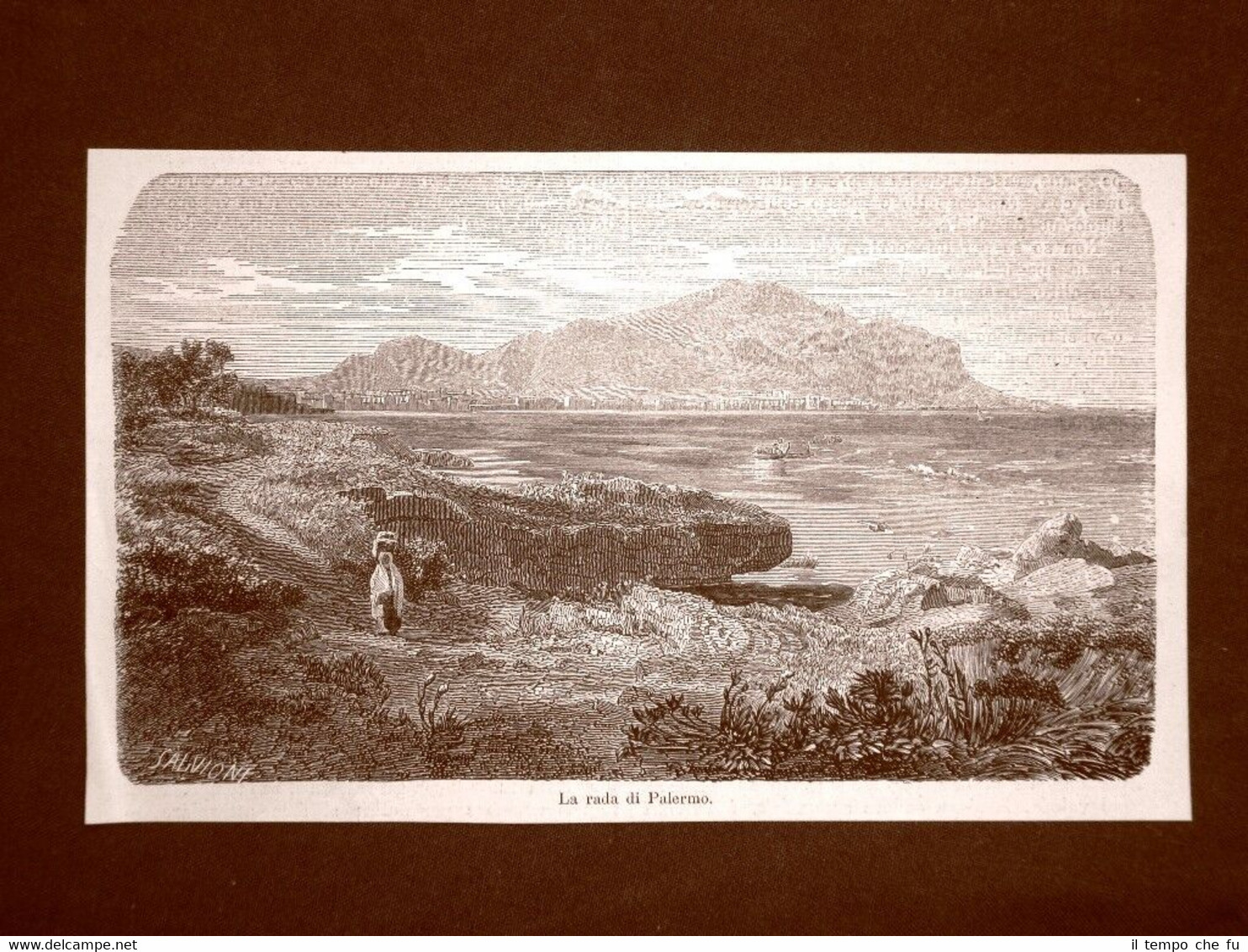 La rada di Palermo nel 1863 Sicilia Italia