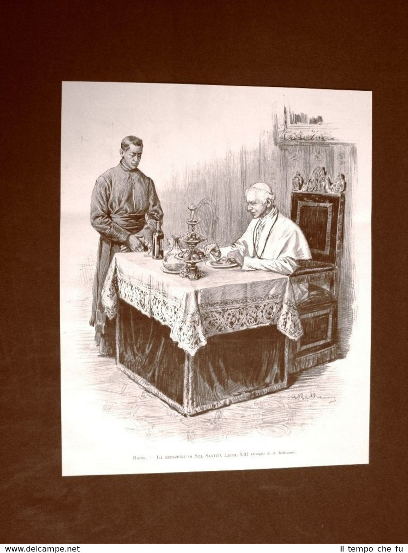 La refezione di Papa Leone XIII durante Il Santo Giubileo …