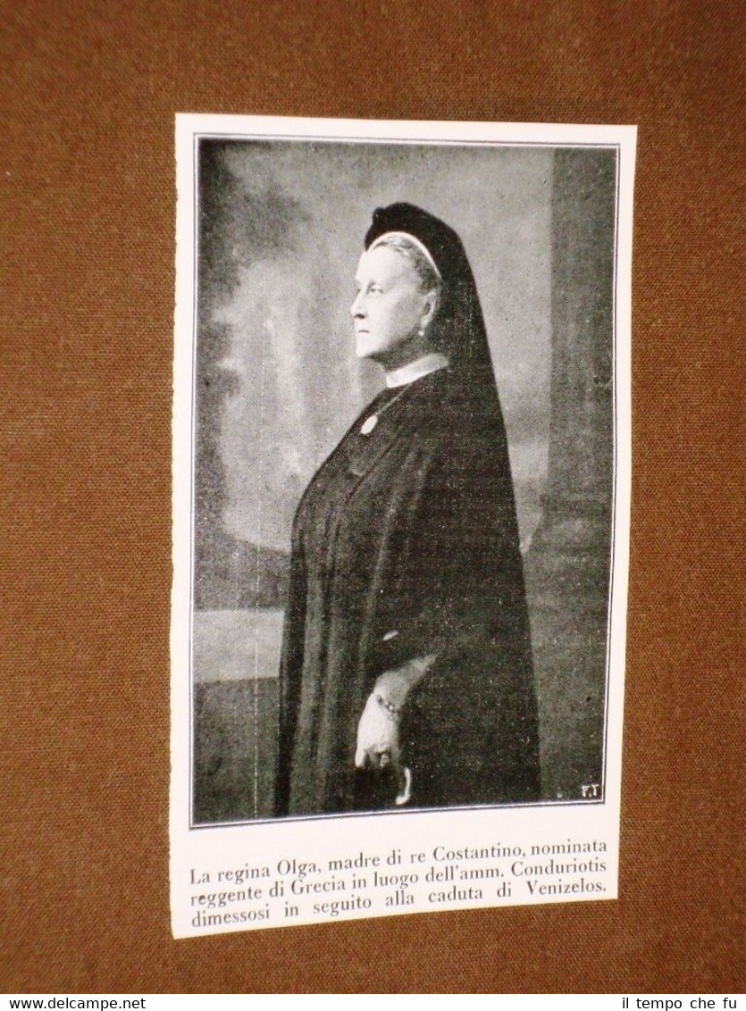 La Regina Olga di Grecia nel 1920 Madre di Re …