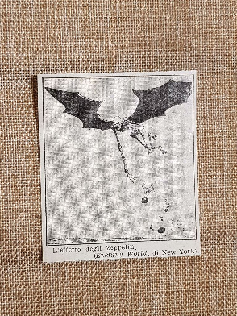 La satira nel 1914 Zeppelin Evening World di New York …