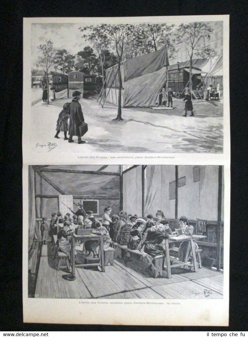 La scuola della fiera: piazza Denfert Rochereau Incisione del 1894