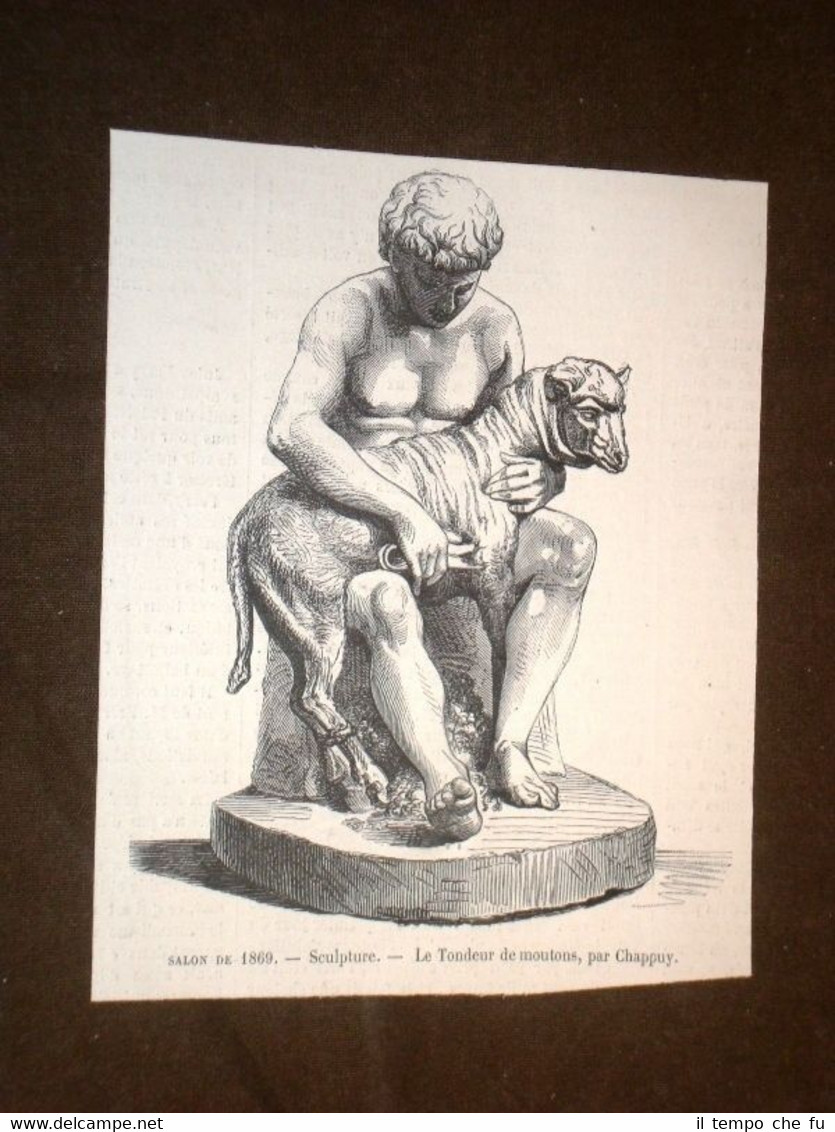 La tosatura del montone Scultura di Chappuy Esposizione del 1869