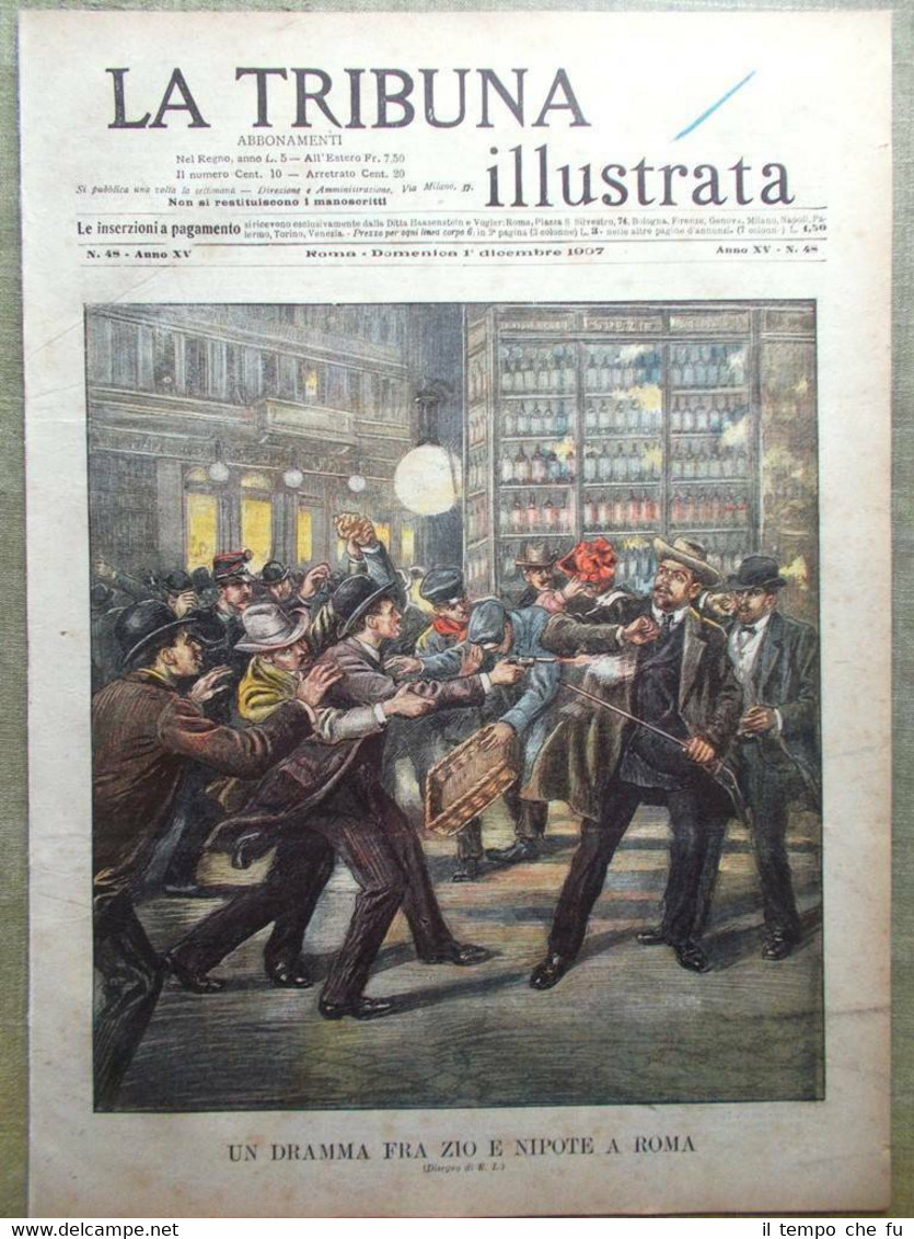 La Tribuna Illustrata 1 Dicembre 1907 Porto di Napoli Braga …