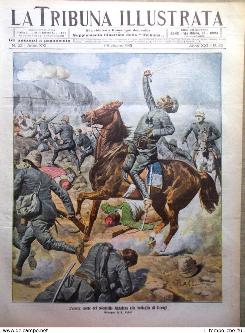 La Tribuna Illustrata 1 Giugno 1913 Battaglia di Ettangi D'Orazio …