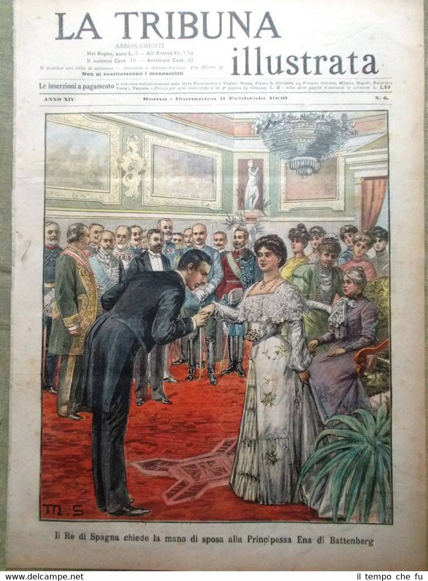 La Tribuna Illustrata 11 Febbraio 1906 Ferrovieri Algesiras Psiche Cristiano …