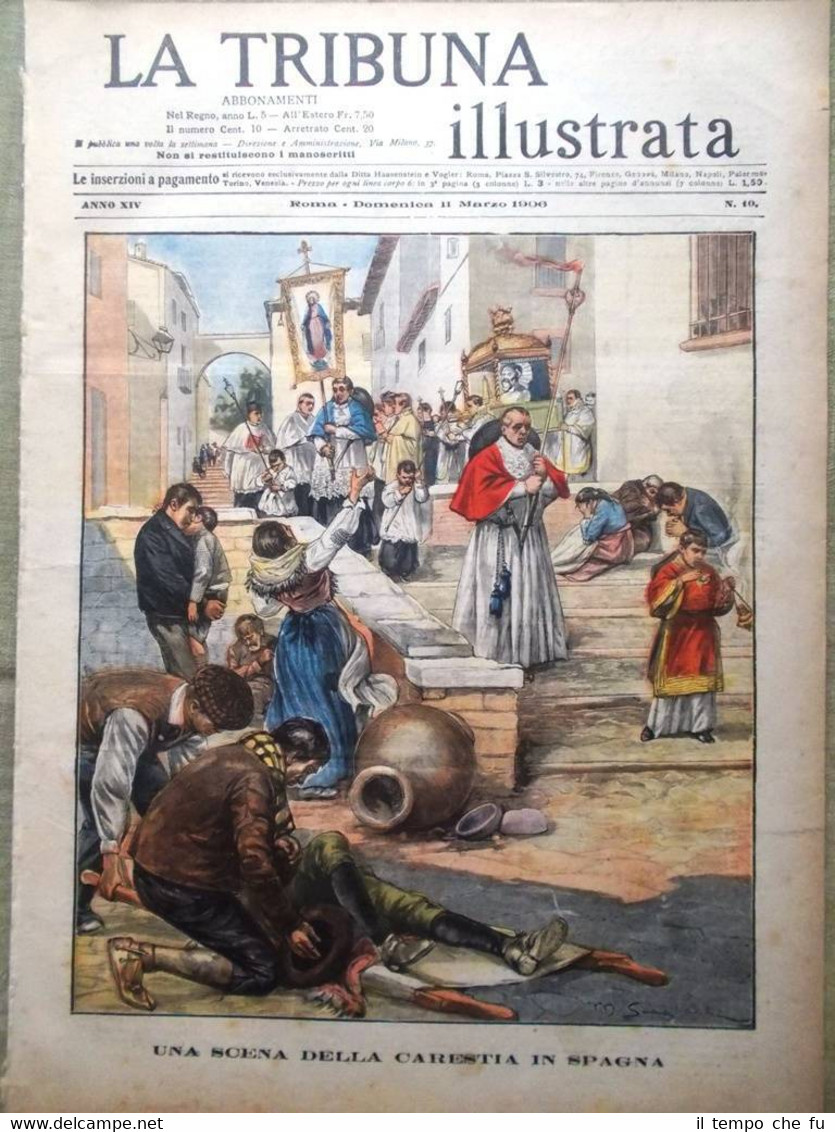 La Tribuna Illustrata 11 Marzo 1906 Carestia Spagna Vanderbilt Morelli …