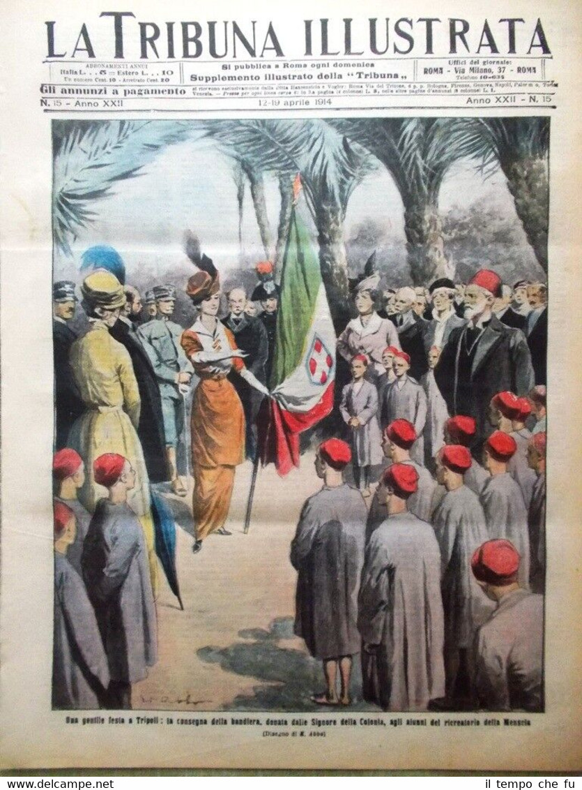 La Tribuna Illustrata 12 Aprile 1914 Autobus Boy Scout Ulster …