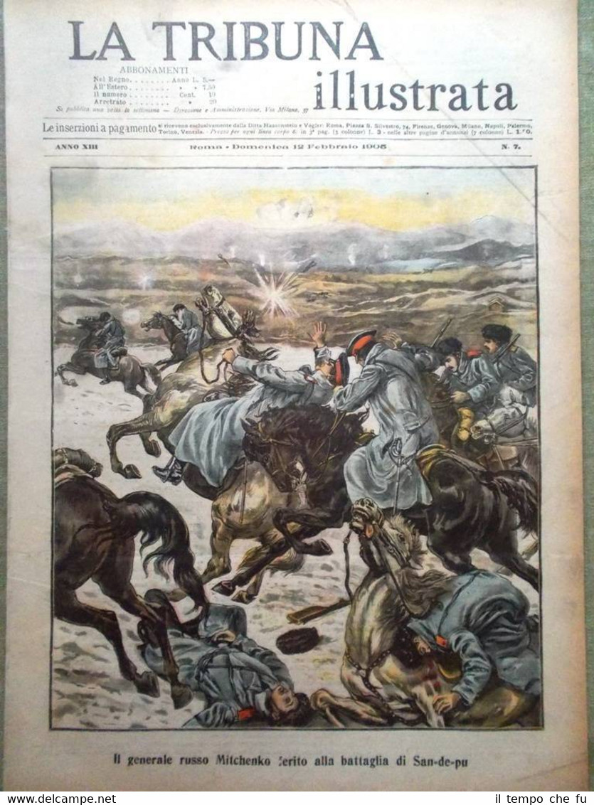 La Tribuna Illustrata 12 Febbraio 1905 Maksim Gorki Mitchenko Roma …