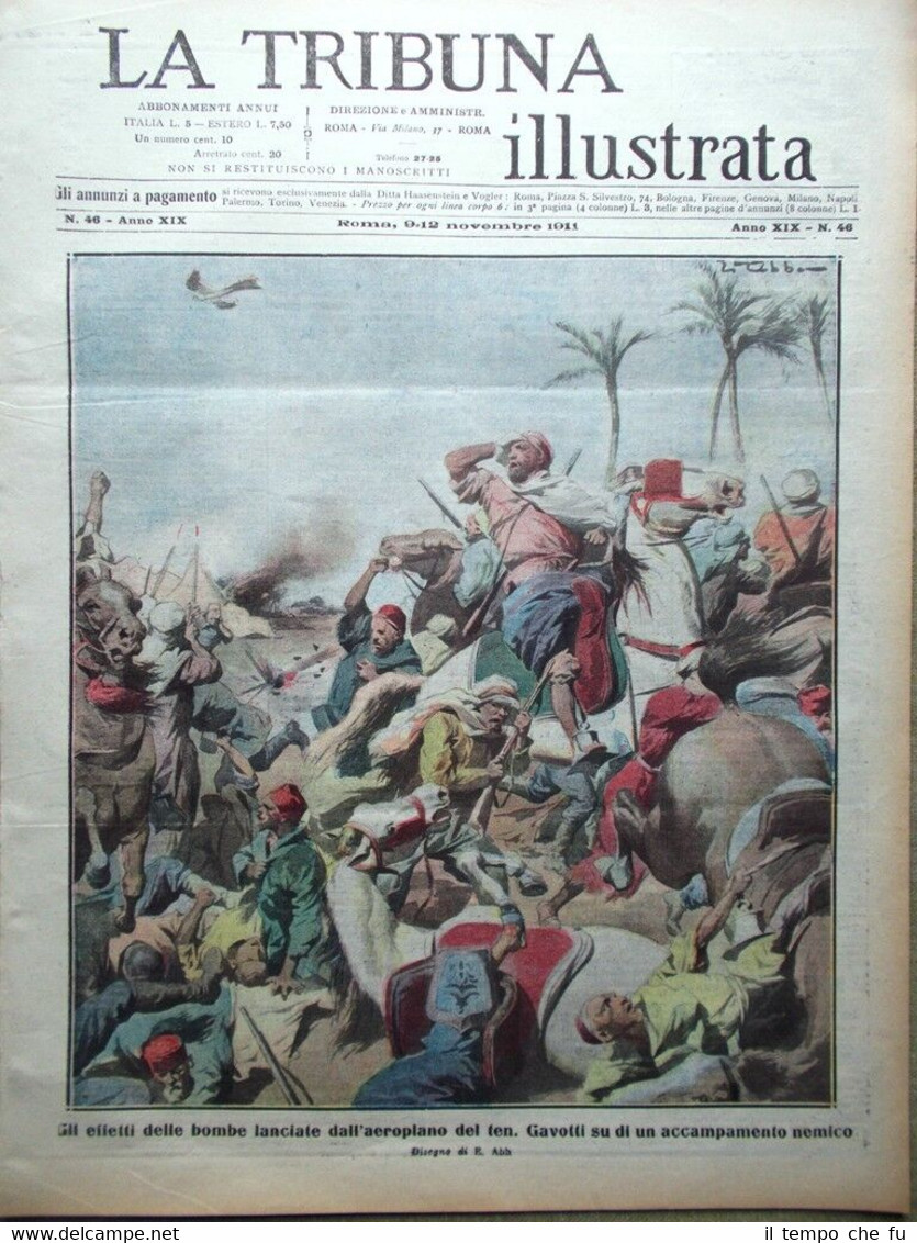 La Tribuna Illustrata 12 Novembre 1911 Malaspina Massa Tripolitania Cina …