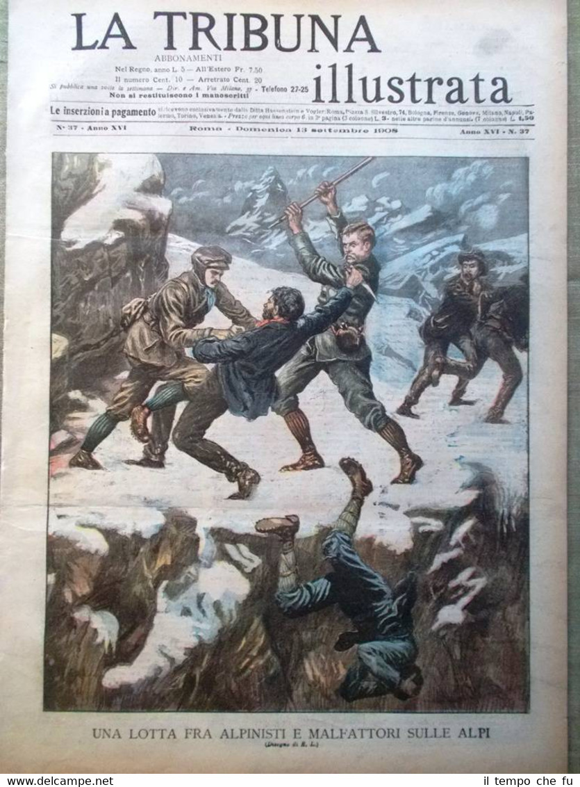 La Tribuna Illustrata 13 Settembre 1908 Tolstoi Addis Abeba Tosti …