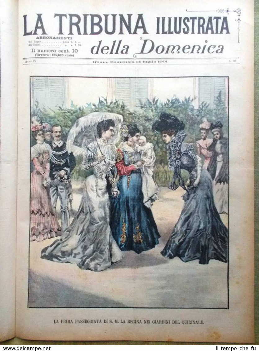 La Tribuna Illustrata 14 Luglio 1901 Alcolismo Regina Quirinale Sciopero …