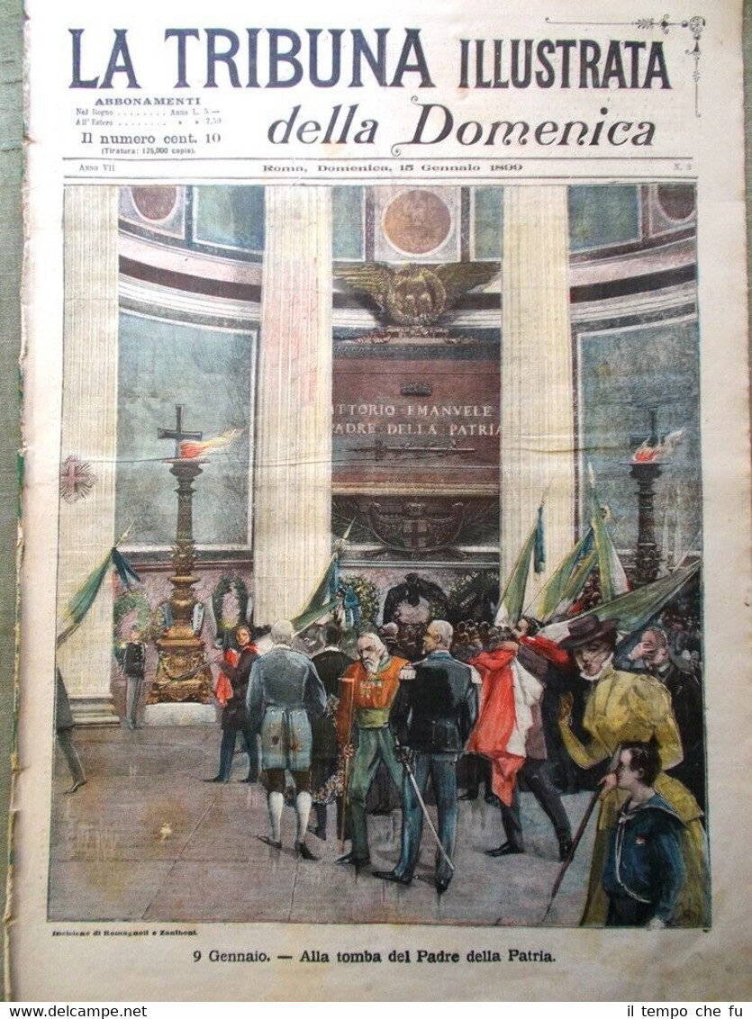 La Tribuna Illustrata 15 Gennaio 1899 Gauchos Pampa Altare Patria …