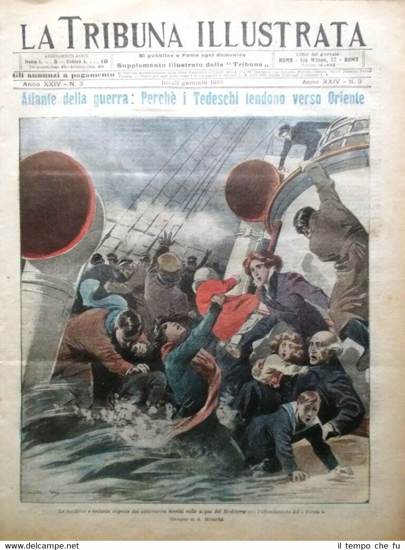 La Tribuna Illustrata 16 Gennaio 1916 WW1 Salvini Re di …