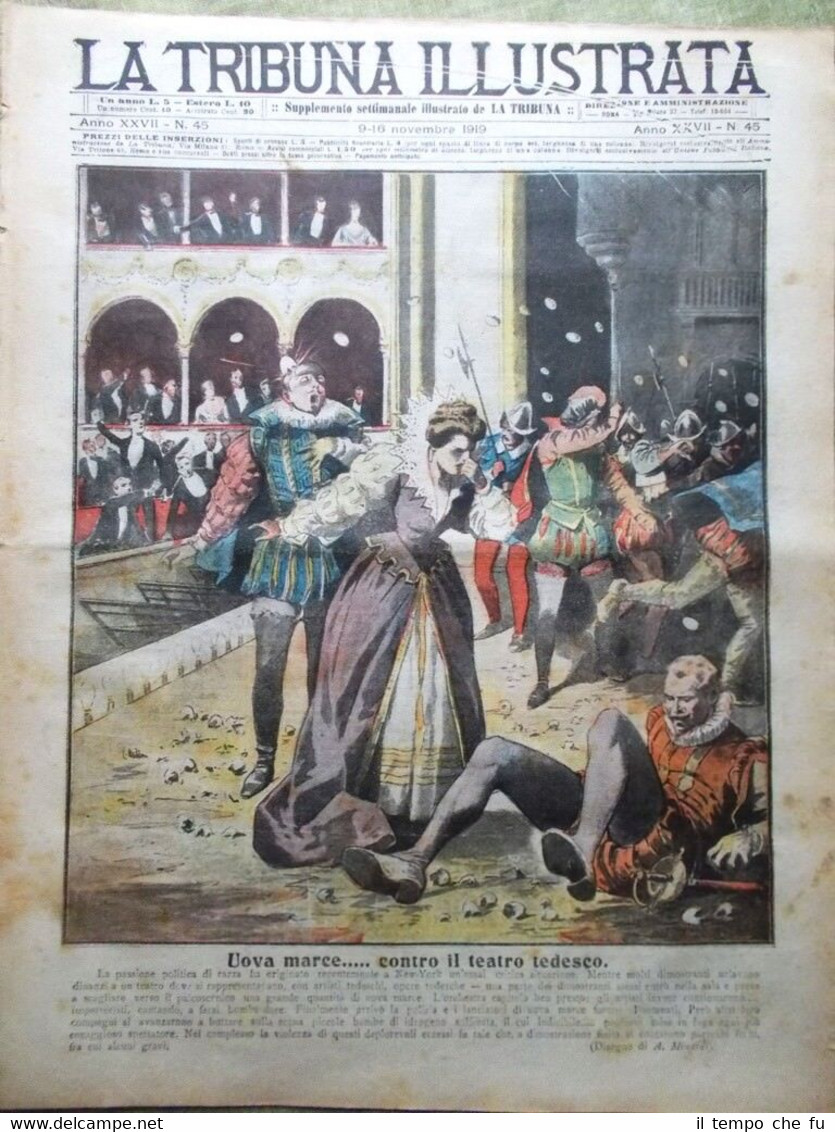 La Tribuna Illustrata 16 Novembre 1919 Elezioni Musica Campidoglio Croce …