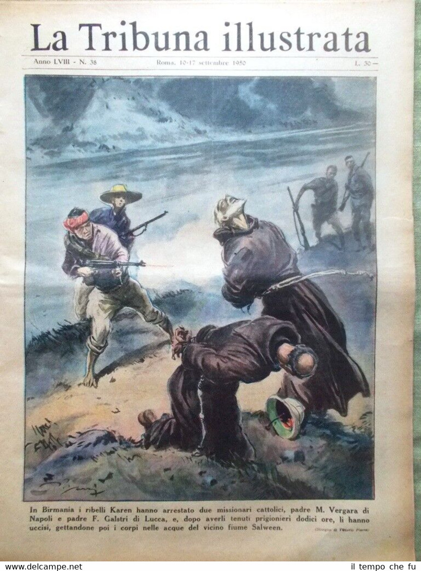 La Tribuna Illustrata 17 Settembre 1950 Juventus Farina e Fangio …