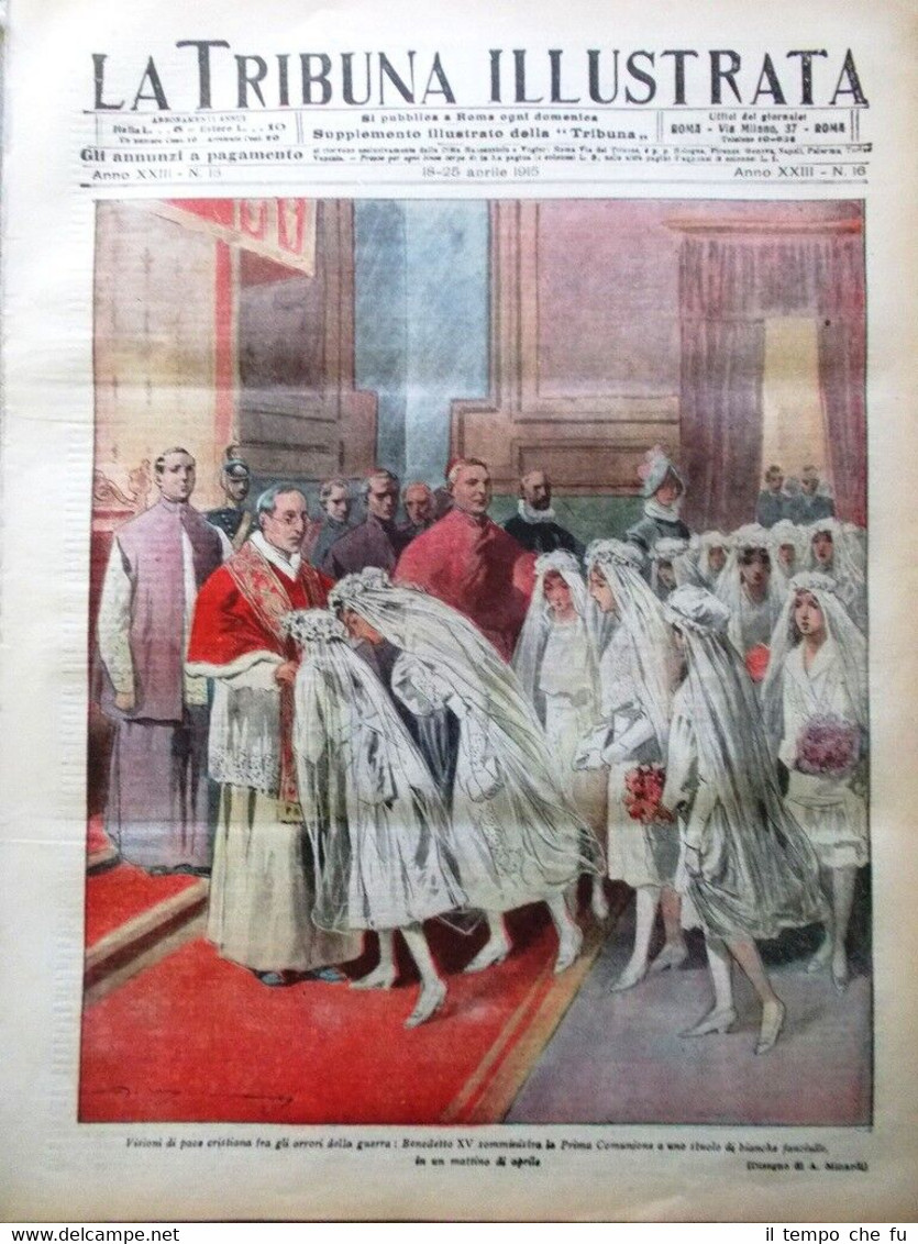 La Tribuna Illustrata 18 Aprile 1915 WW1 Convegno Boy-Scout Masuria …