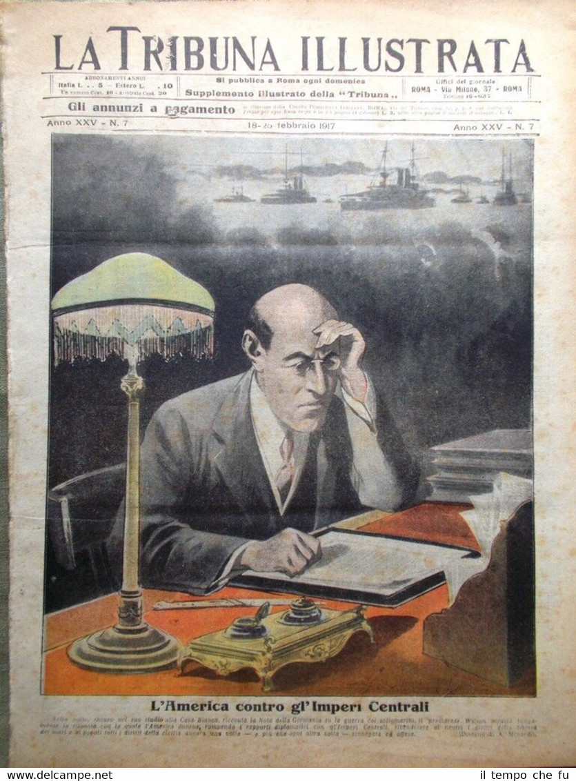 La Tribuna Illustrata 18 Febbraio 1917 WW1 Verdun Asiago Croce …