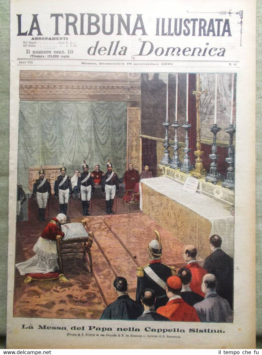 La Tribuna Illustrata 18 Novembre 1900 Malaria Marchiori Amoroso Messa …