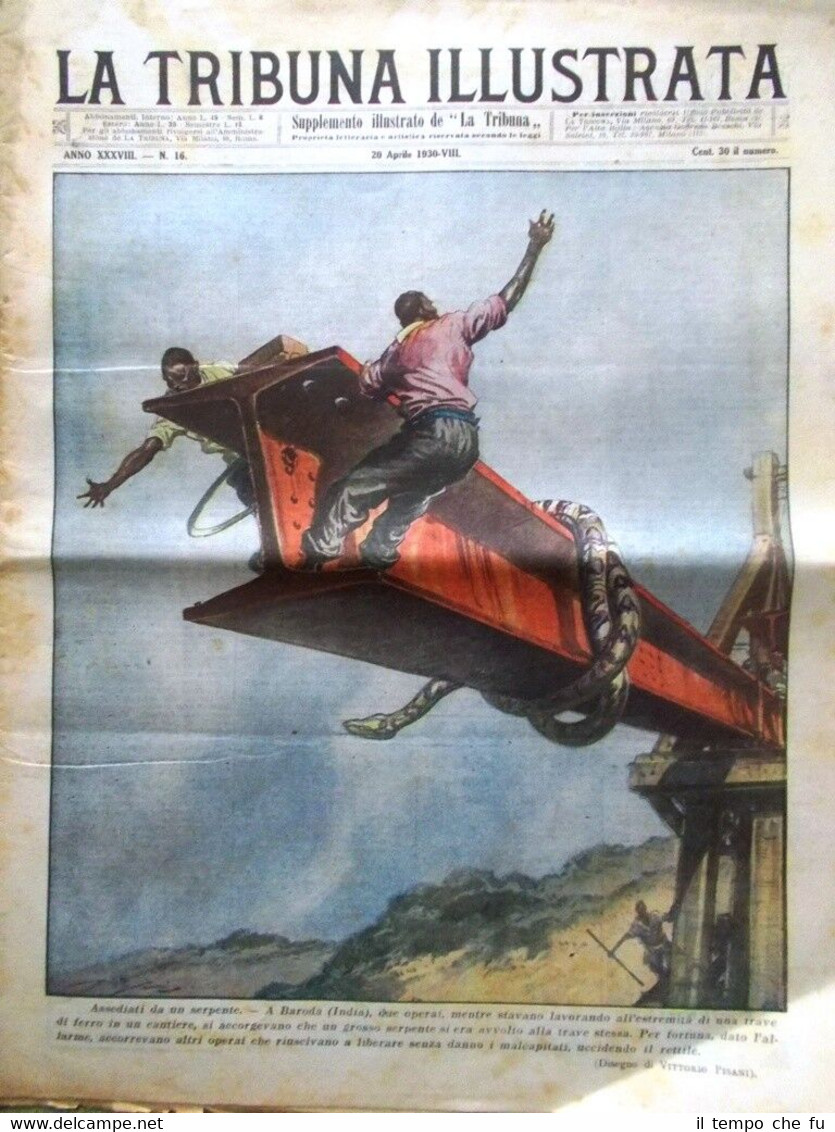 La Tribuna Illustrata 20 Aprile 1930 Grey Charlot New York …