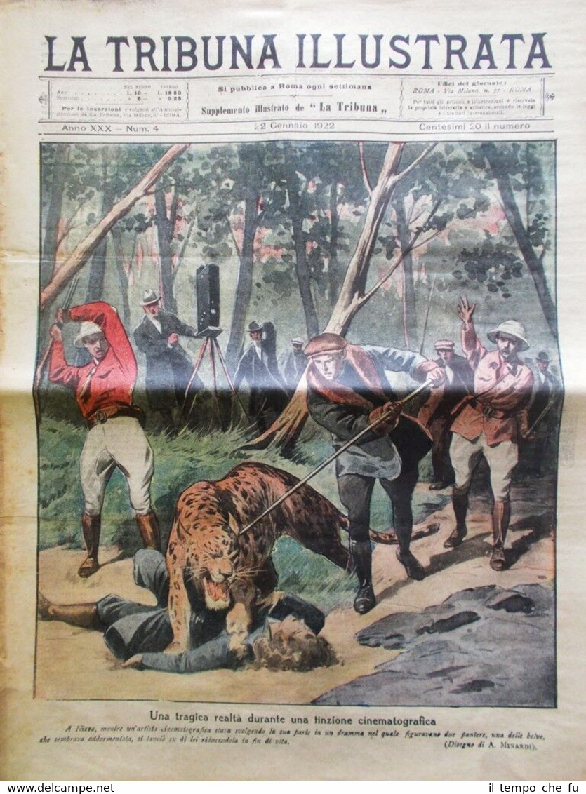 La Tribuna Illustrata 22 Gennaio 1922 Ascensione Everest Cannes Arezzo …