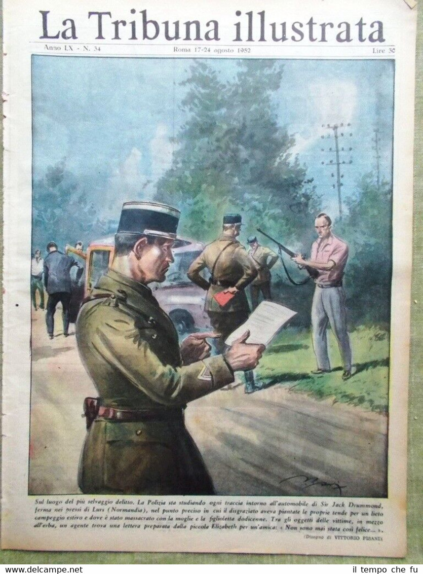La Tribuna Illustrata 24 Agosto 1952 Morte Vincenzo Scarpetta Islam …