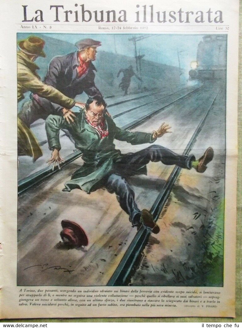 La Tribuna Illustrata 24 Febbraio 1952 Elisabetta Filippo Bellezza Lollobrigida